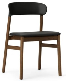 Stolička Herit Chair Spectrum Leather – čierna/dymový dub