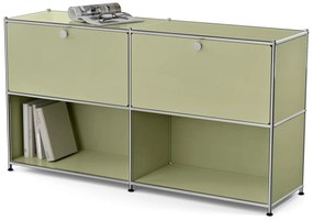 Kovový regál »CN3« s 2 výklopnými priehradkami, pistáciová