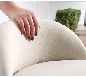 Taburet NIKI Ø 46 cm, krémový