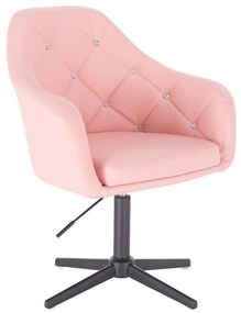 LuxuryForm DESIGN Kreslo ROMA na čiernom kríži - ružové