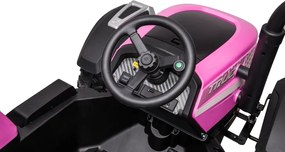LEAN CARS Batériový traktor BLT-206 ružový