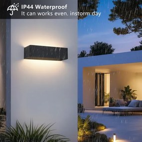 Brilagi - LED vonkajšie nástenné svietidlo DONNANI LED/12W/230V 30 cm čierne IP44