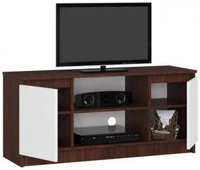 Stolík pod TV RTV 120 2D 1P wenge / biely
