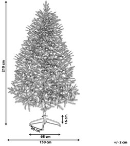Vianočný stromček 210 cm modrý FARNHAM Beliani