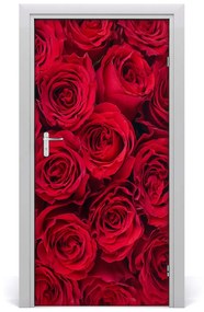 Samolepiace fototapety na dvere červená ruža 85x205 cm
