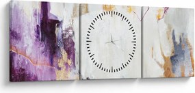 Obraz - Abstrakcia (s hodinami) (90x30 cm)