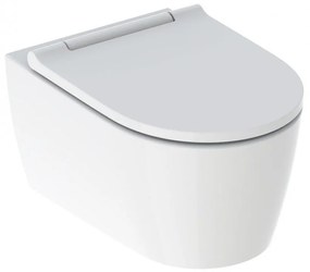 GEBERIT One závesné WC s hlbokým splachovaním, s technológiou TurboFlush, 370 x 540 mm + softclose WC sedátko, biela, s povrchovou úpravou KeraTect, 500.201.01.1