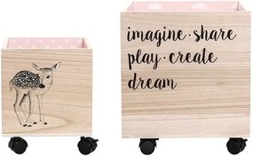 Bloomingville Úložný box na kolieskach Bambi Menšia