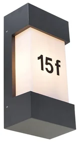 Moderná vonkajšia nástenná lampa tmavosivá IP44 - Tide