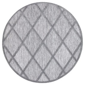 Dekorstudio Okrúhly terasový koberec SANTORINI - 457 antracitový Priemer koberca: 200cm