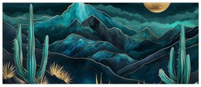 Obraz - Tyrkysová noc (120x50 cm)