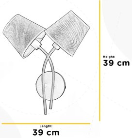 ONLI - Nástenné svietidlo ASIA 2xE14/6W/230V