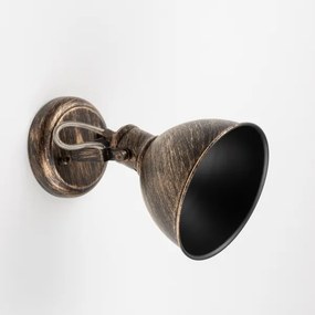 Brilagi - Nástenné bodové svietidlo TECHNO 1xE27/60W/230V bronzová/patina