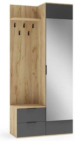 Predsieňová stena Garner, dub zlatý / antracit