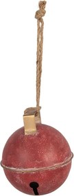 Christmas Decoration Figurine Bell ? 16x18 Cm Red Metal - ? 16*18 cm