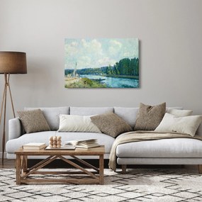 Obraz - Alfred Sisley, The Banks of the Oise, reprodukcia (90x60 cm)