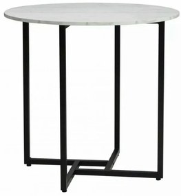 Okrúhly jedálenský stôl ALTO II 80 cm, dekor biely mramor