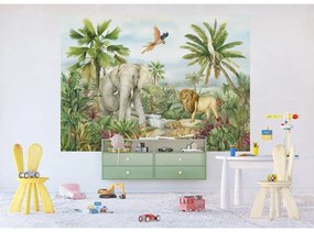 Detská fototapeta Colourful Jungle 252 x 182 cm, 4 diely
