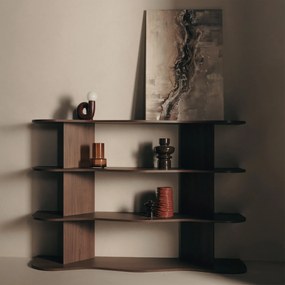 Nízká knihovna Rheo 160 cm ořech Villa