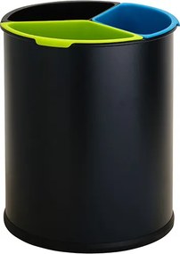 Bemeta Design Odpadkový kôš 15 l, na triedený odpad (3 plastové vložky), čierny - 126115370