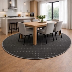 Condor Carpets, Kusový koberec Udinese hnedý kruh, 80x80 (priemer) kruh, hnedá, chodba / predsieň