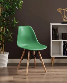 Dekorstudio Dizajnová jedálenská stolička v škandinávskom štýle - zelená