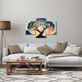 Obraz – Mozaika – slnko a strom II. (90x60 cm)
