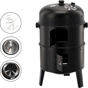 CH 3v1 Multifunkčný gril/udiareň/krb na drevené uhlie Smoker