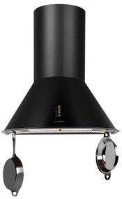 Noir, digestor, 60 cm, komínový, 490 m³/h, retro dizajn, nehrdzavejúca oceľ, čierny