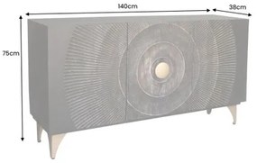 Komoda 46658 Bailey 140cm Drevo Mango - Komfort-nábytok