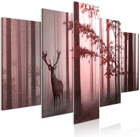 Artgeist Obraz - Morning (5 Parts) Wide Pink Veľkosť: 100x50, Verzia: Premium Print