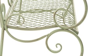 Rustikálna kovová lavička Tar - Zelená antik