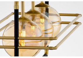 Jupiter 2027 - Luster na lanku FIORI 3xG9/10W/230V čierna/zlatá/béžová