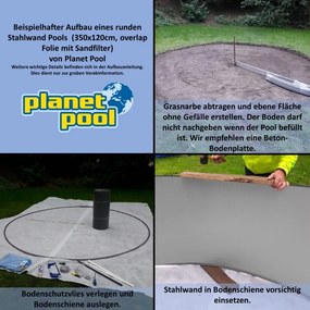 Bazén Planet Pool ANTRAZIT/Piesok - samotný bazén 350 x 90 cm