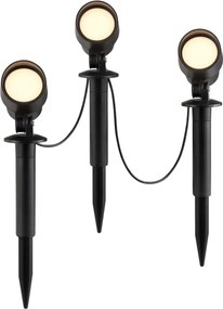 Brilliant - Sada 3x LED vonkajších svietidiel KAMARA LED/8,5W/230V IP44, čierna