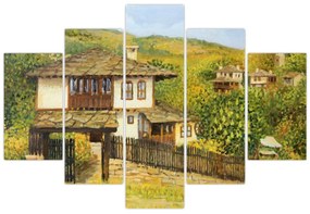 Obraz - Chalúpky v lete (150x105 cm)