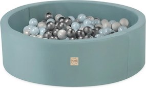 Suchý bazén pre deti vodeodolný 90 x 30 + 200 loptičiek - zelená