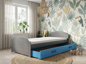 Posteľ LILI 200x90 grafitová - modrá