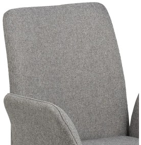 Sivé čalúnené jedálenské kreslo s podrúčkami Naya – Actona