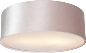 Moderné stropné svietidlo ružové 30 cm so zlatým vnútrom - Drum