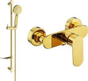 Mexen Milo DF40 sprchová batéria so sprchovým setom, zlatá - 7134R40-50