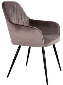 Svetlohnedé čalúnené jedálenské kreslá v súprave s podrúčkami 2 ks Harbo – House Nordic