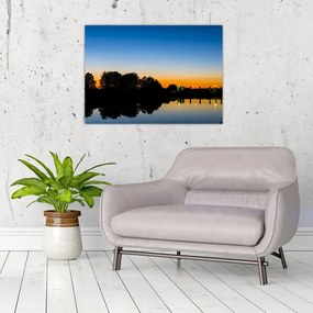 Sklenený obraz západu slnka (70x50 cm)