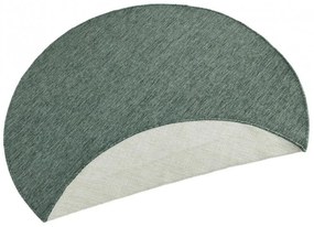 NORTHRUGS - Hanse Home koberce Kusový koberec Twin-Wendeteppiche 103095 grün creme kruh – na von aj na doma - 200x200 (priemer) kruh cm