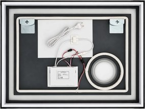 IREDA kúpeľňové zrkadlo s LED osvetlením, 80 x 60 cm