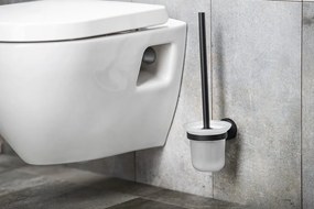 Aqualine Aqualine, SAMBA WC kefa nástenná, mliečne sklo, čierna, SB208