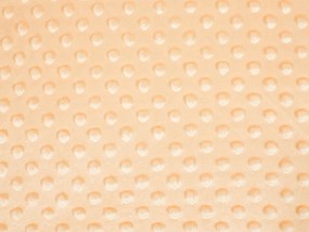 Biante Hrejivé posteľné obliečky Minky 3D bodky MKP-006 Svetlo marhuľové Predĺžené 140x220 a 70x90 cm