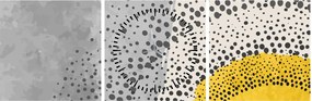 Obraz - Abstraktná maľba pláže N⁰3 (s hodinami) (90x30 cm)