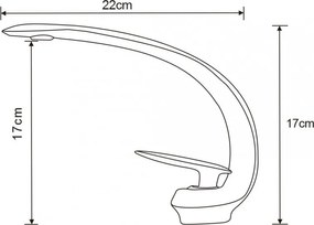 Mexen Carmen, umývadlová batéria, čierna matná, 746300-70