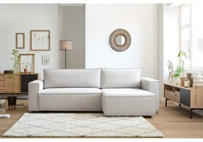 Béžová variabilná rozkladacia rohová pohovka Nihad – Bobochic Paris